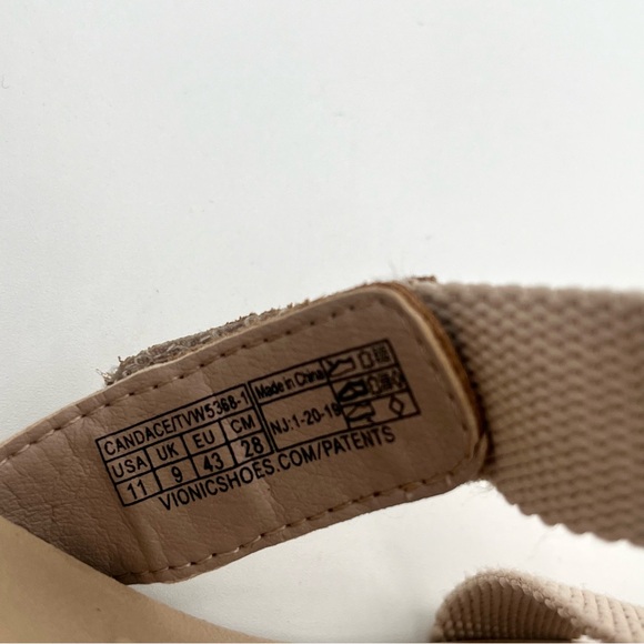 Vionic Candace straps comfort sandals in nude size 11 - Picture 6 of 11